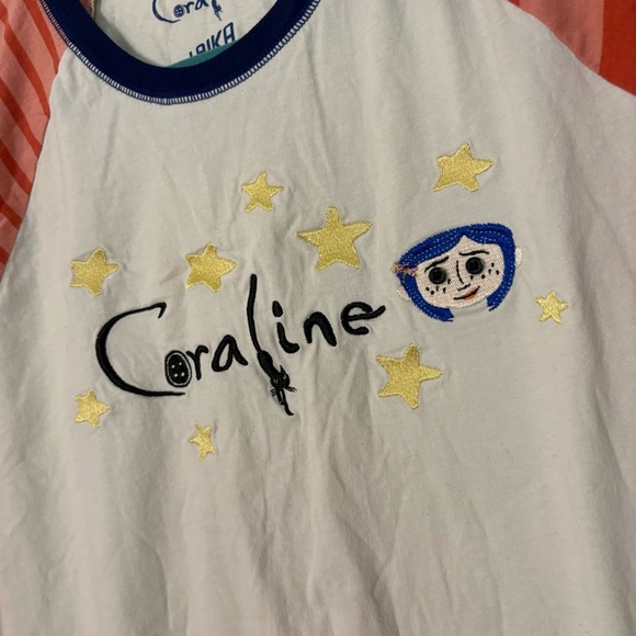 Rare Coraline Icons Striped Long Sleeve T-Shirt - BoxLunch Exclusive- SOLD OUT! - Picture 9 of 9